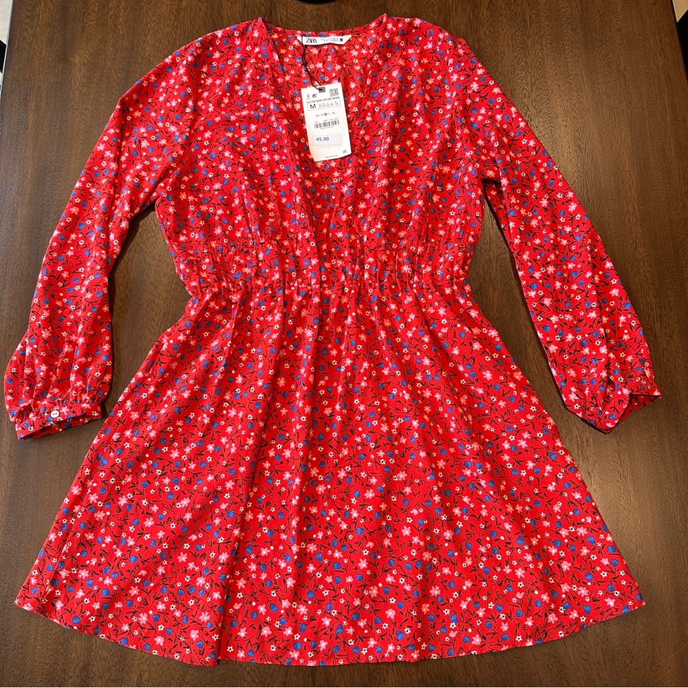 ZARA Floral Print Dress